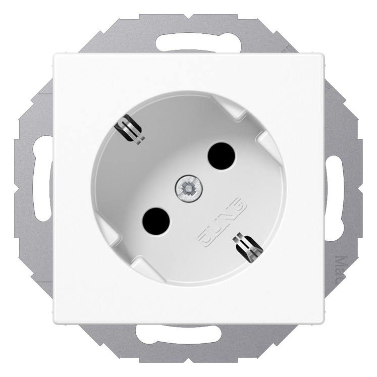 1St. Jung A520-45KIWW  Steckdose 16A  250V 45° Berührungsschutz A 520-45 KI WW