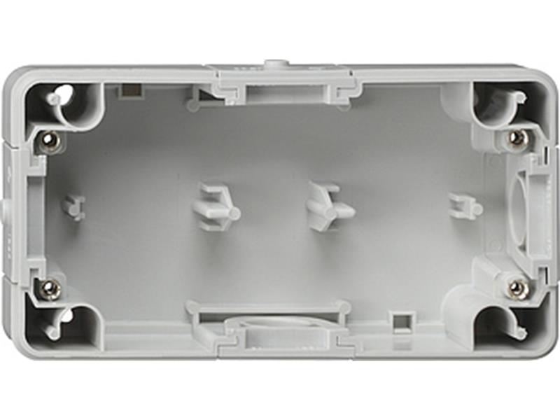 1St. Gira 093730 Gehäuse-UT 2fach waager. WG AP Grau