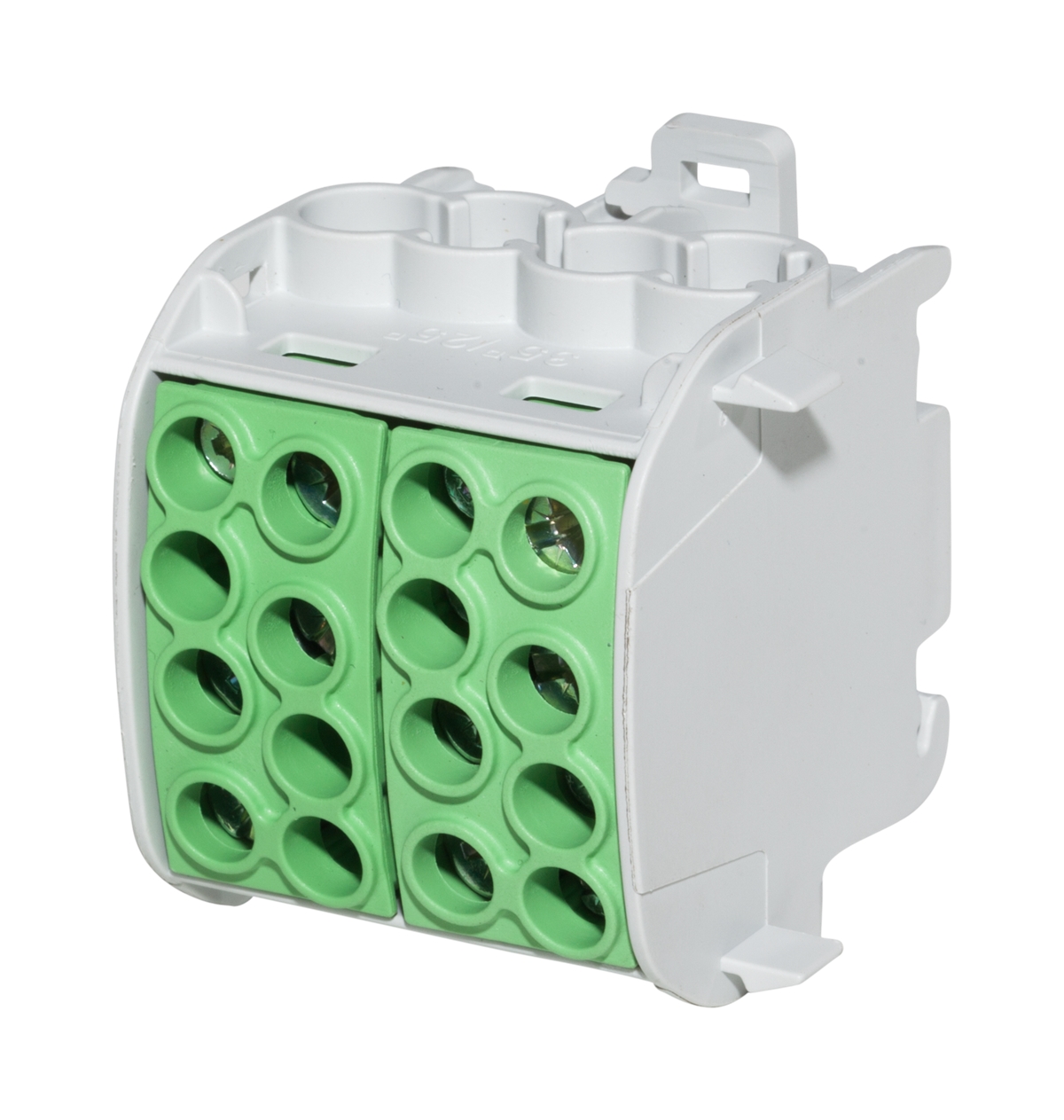 2St. F-Tronic HLAK1p35DALUgnge Hauptleitungsabzweigklemme, 35mm², 1polig, CU/AL,grün/gelb, Doppelblock, HLAK1p35DALUgnge 7730030