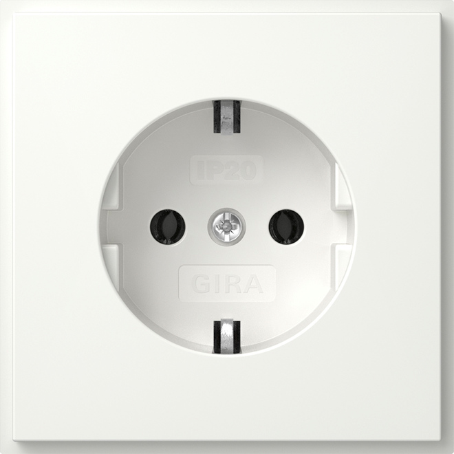 1St. Gira 418866 Steckdose 16A 250V (IP20) TX_44, Reinweiß