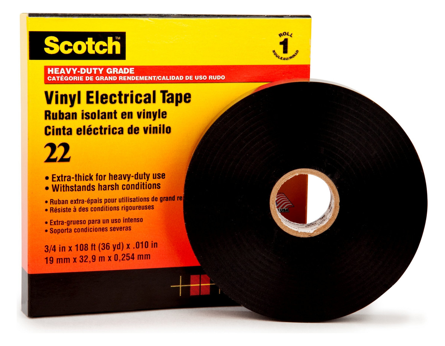 33m 3M 22 19x33 22 Vinyl Elektro-Isolierband 19 mm x 33 m Preis per Rolle (Spule) 80012017044