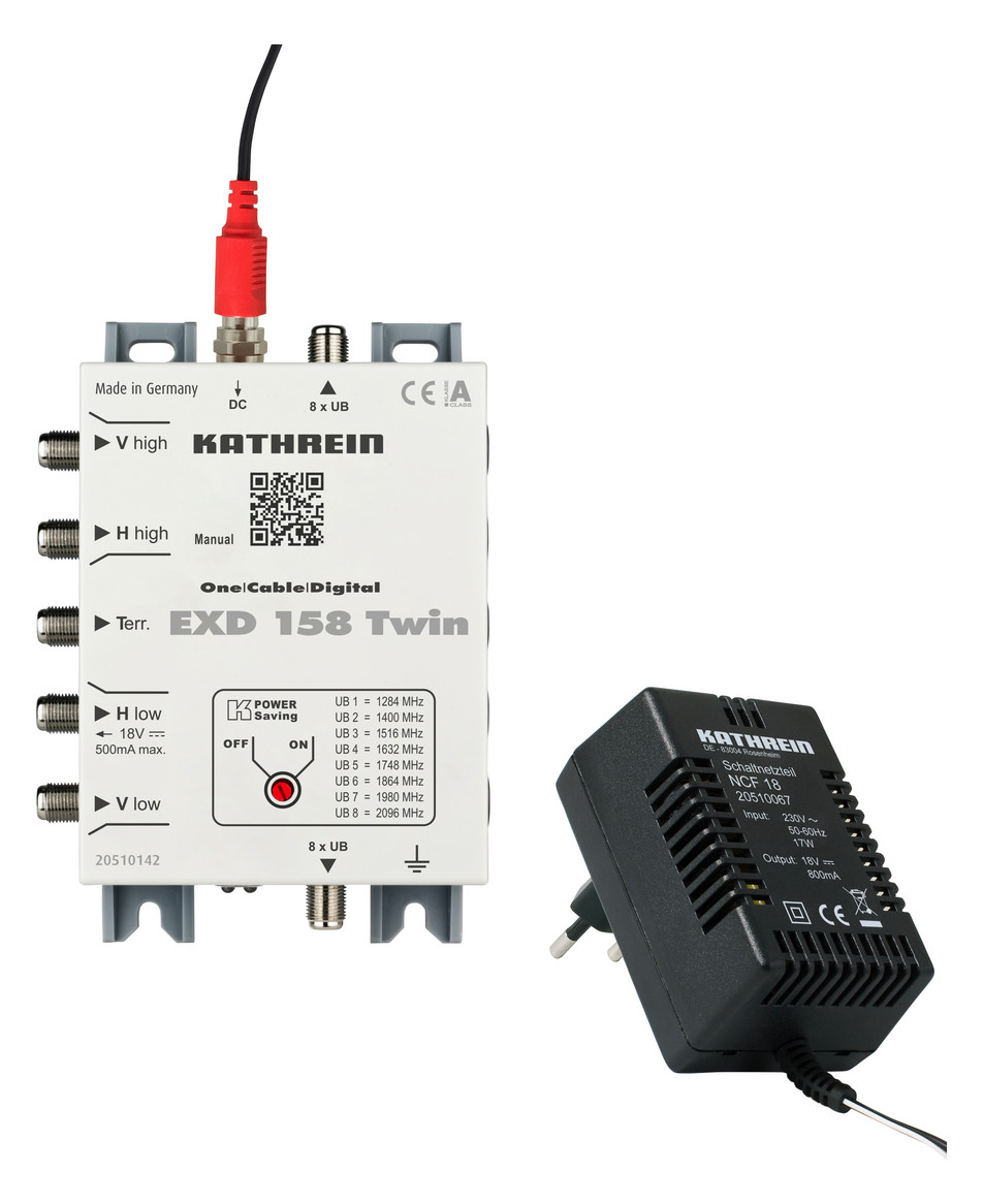 1St. Kathrein EXD 158 Twin Digital EXD 158 Twin Digitaler-Einkabel-Multisch