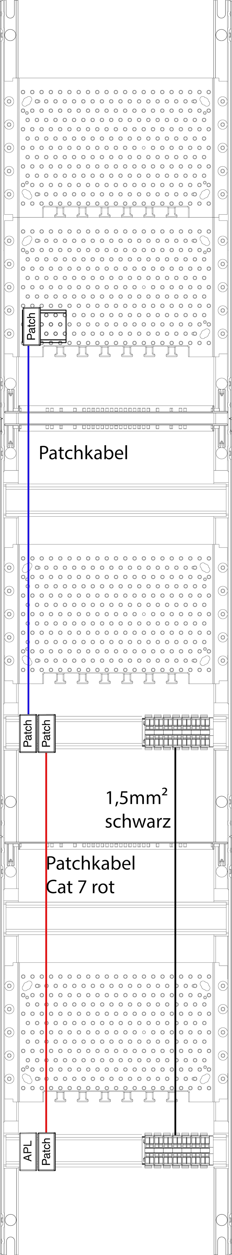 1St. F-Tronic V19APZ-SWM APZ-Feld-SWM, V19APZ-SWM, 1-feldrig, H=1350mm, APZ-Platz, inkl. APL-Set, S1 350 & 550mm 7143632