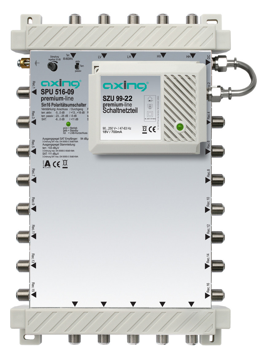 1St. AXING Multischalter aktiv SPU 516-09 5in16