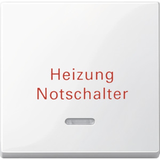 1St. Merten 435119 Wippe mit Kontrollfenster und Aufdruck Heizungsnotschalter, polarweiß glänzend, System M