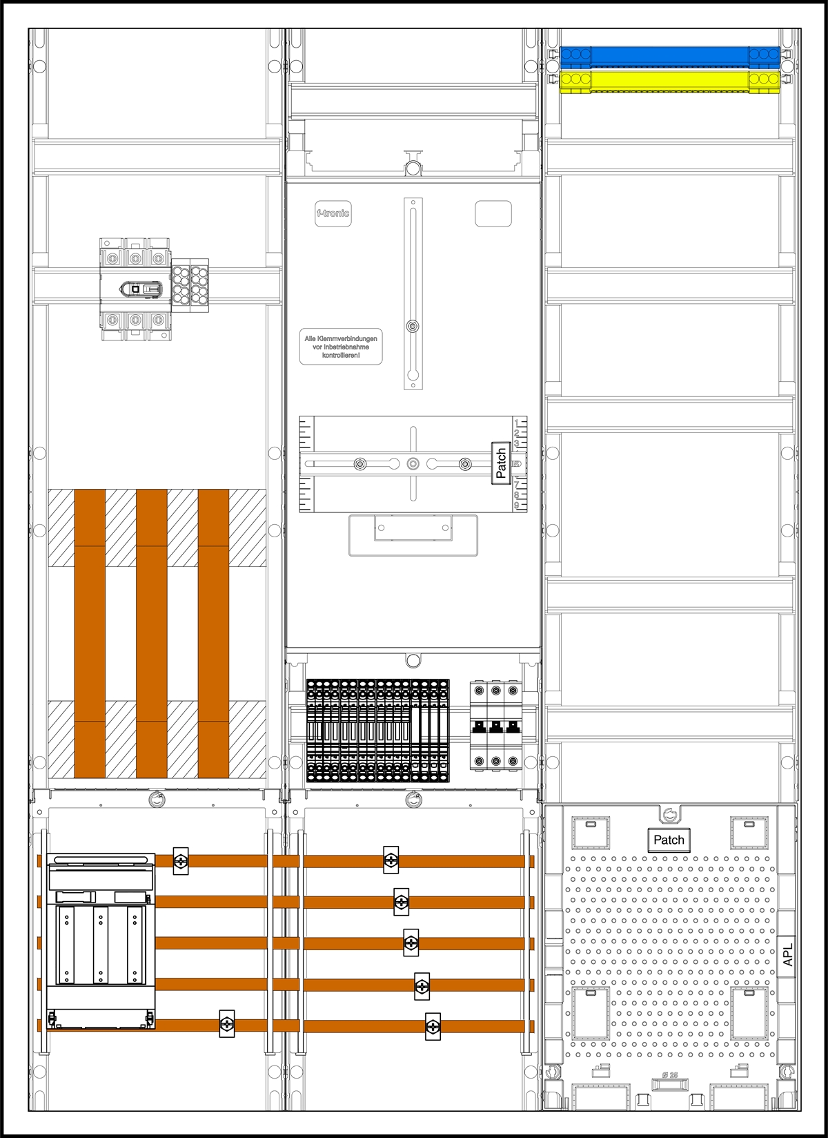1St. F-Tronic 3HZ731APZW100FNN Wandlerschrank 3.HZ 100A, 3HZ731APZW100FNN,NH-Trenner, Wandlertrennklemme FNN 7198051