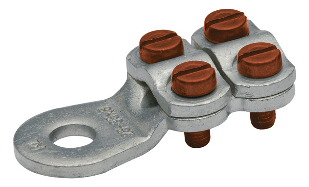 1St. Klauke 587R12BK Klemmkabelschuh, gestanzt, 50 - 70 mm², M12, 4 Schrauben, blank