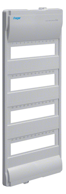 1St. Hager VZ224N Geräteabdeckung, Volta, UPV/HWV, 4reihig 1St. Hager VZ224N Geräteabdeckung, Volta, UPV/HWV, 4reihig