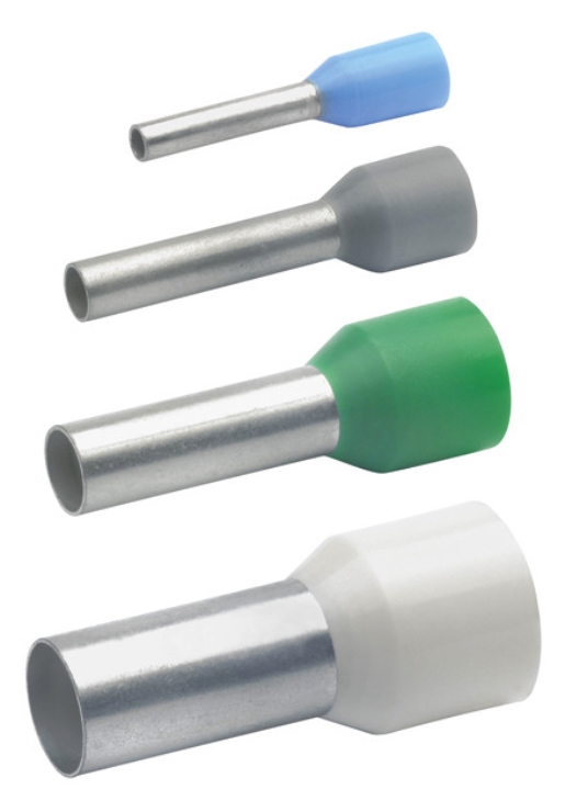 100St. Klauke 17410 Aderendhülsen isoliert, DIN 46228 Teil 4, 1 mm², 16, 5 mm Länge