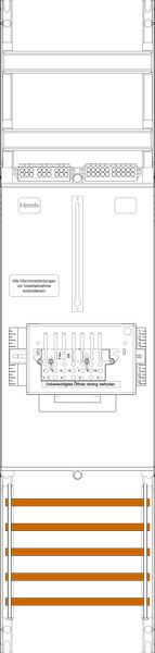 1St. F-Tronic Z1B-ZSK Zählerfeld Z1B-ZSK, 1-feldrig, H=1050mm, 1-3.HZ, 1 ZSK-Set 7141450