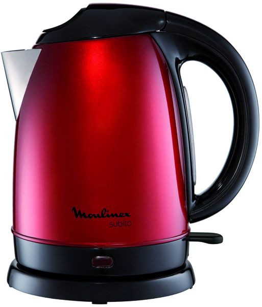 1St. MOULINEX BY5305 Wasserkocher Subito, Metallic-Rot/Schwar