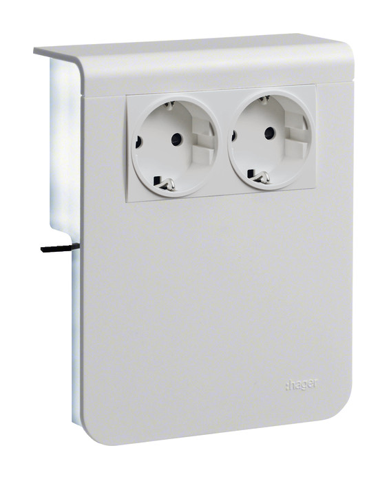 1St. Hager SL201159009016 Hager SL201159009016 Geräteträger Std 2-f. verkehrsweiß