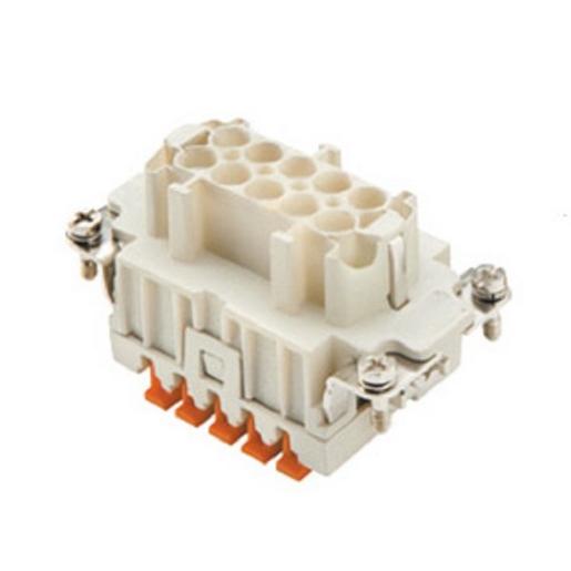 1St. ILME CSHF 10 Buchseneinsatz, Gr.57.27, 10P+PE, Silber