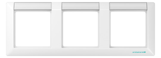 1St. Jung ABAS5830NAWW Rahmen 3fach antibakteriell Schriftfelder für waagerechte Kombination ABAS 5830 NA WW 1St. Jung ABAS5830NAWW Rahmen 3fach antibakteriell Schriftfelder für waagerechte Kombination ABAS 5830 NA WW