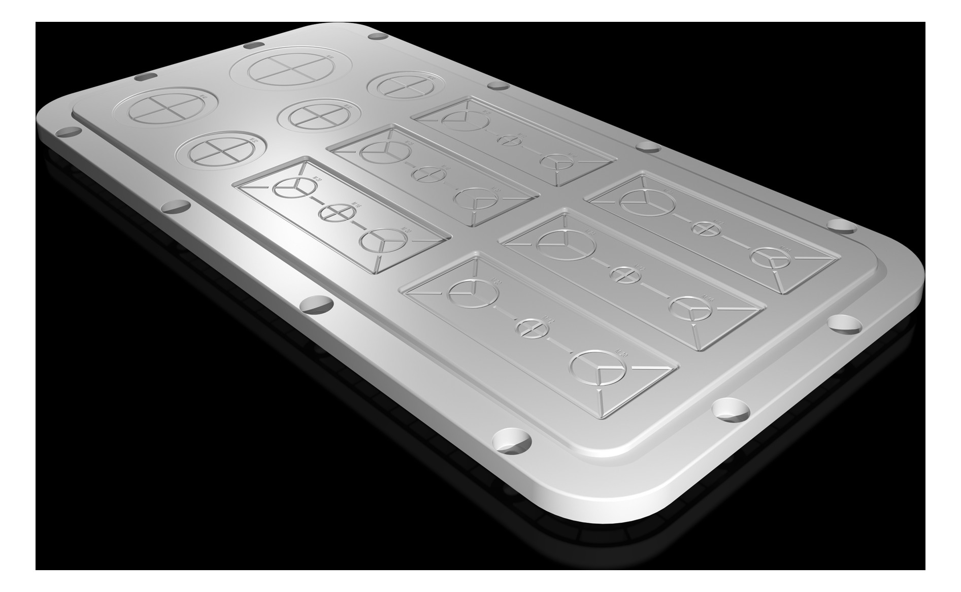 1St. Rittal AX 2567.200 Kunststoff-Flanschplatte, modular, metri AX2567200