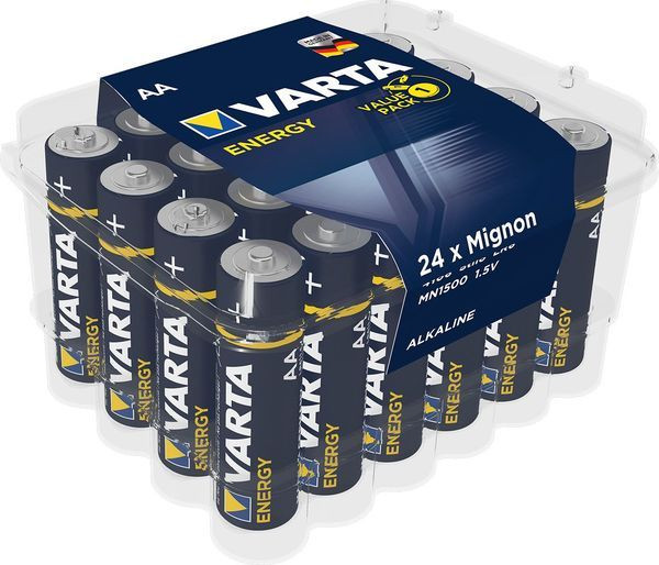 12Pk Varta Varta Energy 24 Alkaline 4106 AA-Batterien in Aufbewahrungsbox