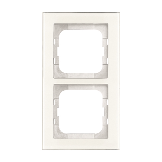 1St. Busch-Jaeger 1722-280 2-fach Rahmen Busch-axcent weißglas