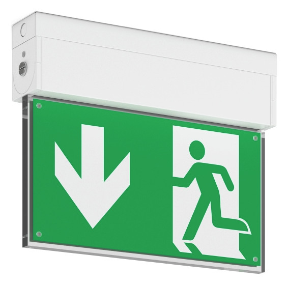 1St. RZB Notleuchte GSUN-S 2W ws 652217.002 1/3/8h 24m 4K Wand/Decke m.Scheibe, NFC