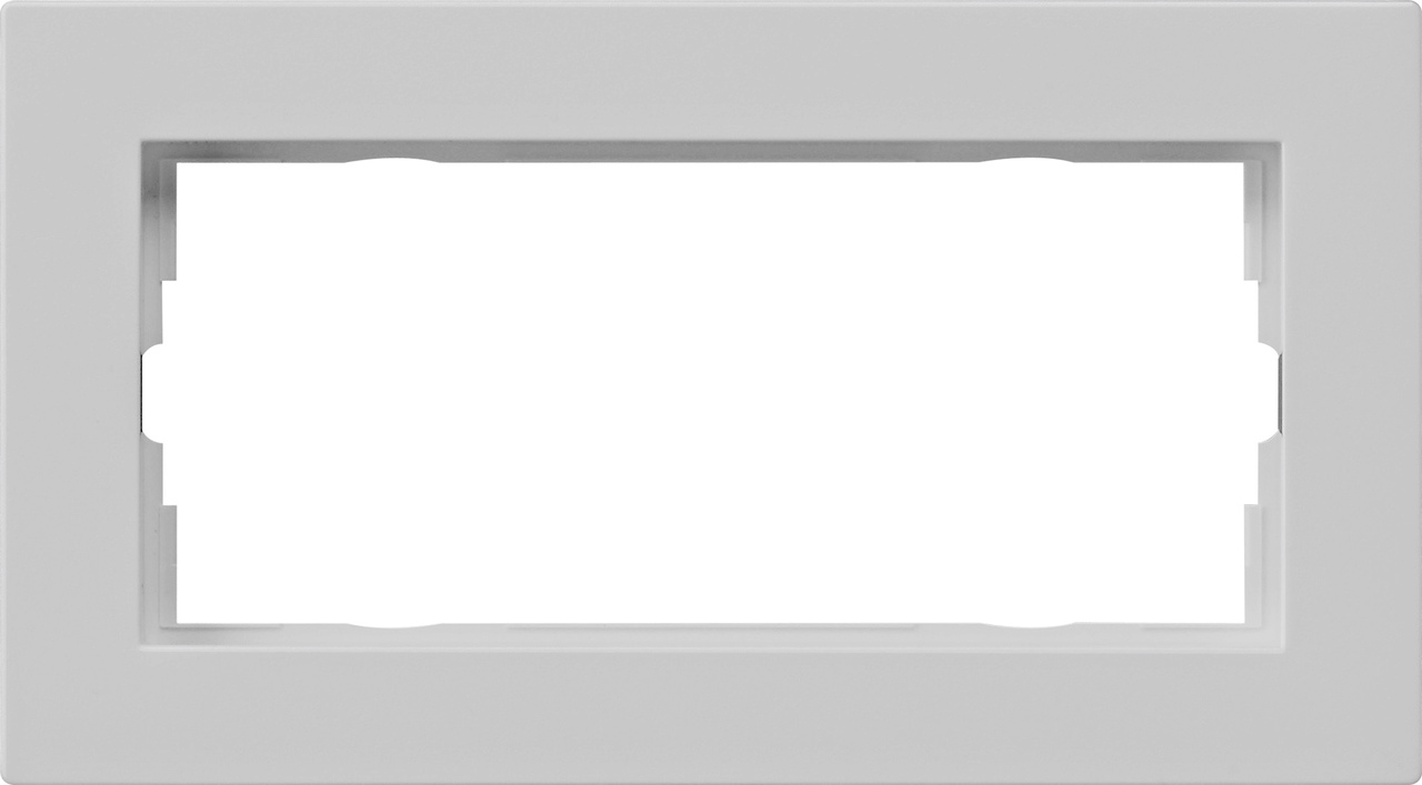 1St. Gira 1002375 Abdeckrahmen 2f o.M. flach Gira E2 Grau m