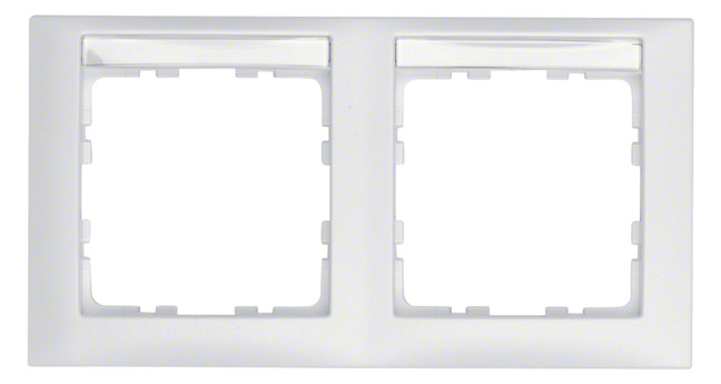 1St. Berker 10229919 Rahmen mit Beschriftungsfeld 2fach waagerecht S.1 polarweiß matt 1St. Berker 10229919 Rahmen mit Beschriftungsfeld 2fach waagerecht S.1 polarweiß matt