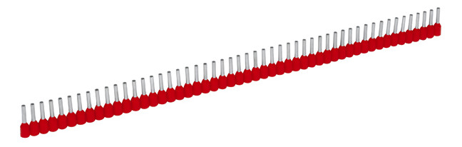 500St. Klauke ST9708 Aderendhülsen isoliert, DIN 46228 Teil 4, 0, 75 mm², Streifenform