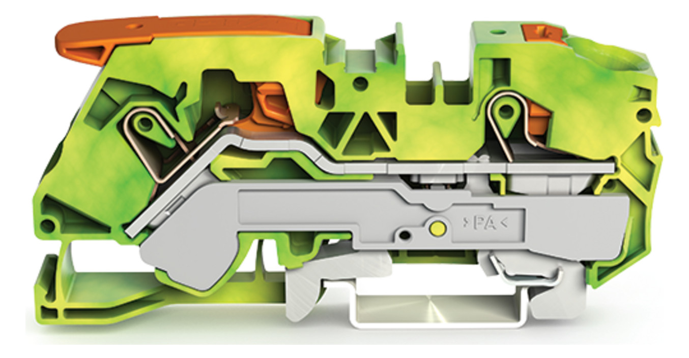 100St. Wago 2116-5207 2-Leiter-Schutzleiterklemme mit Hebel