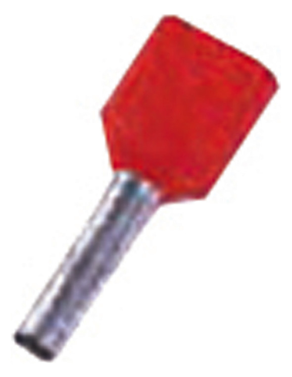 100St. Intercable ICIAE118Z Isolierte Zwillingsaderendhülse 2 x 1qmm