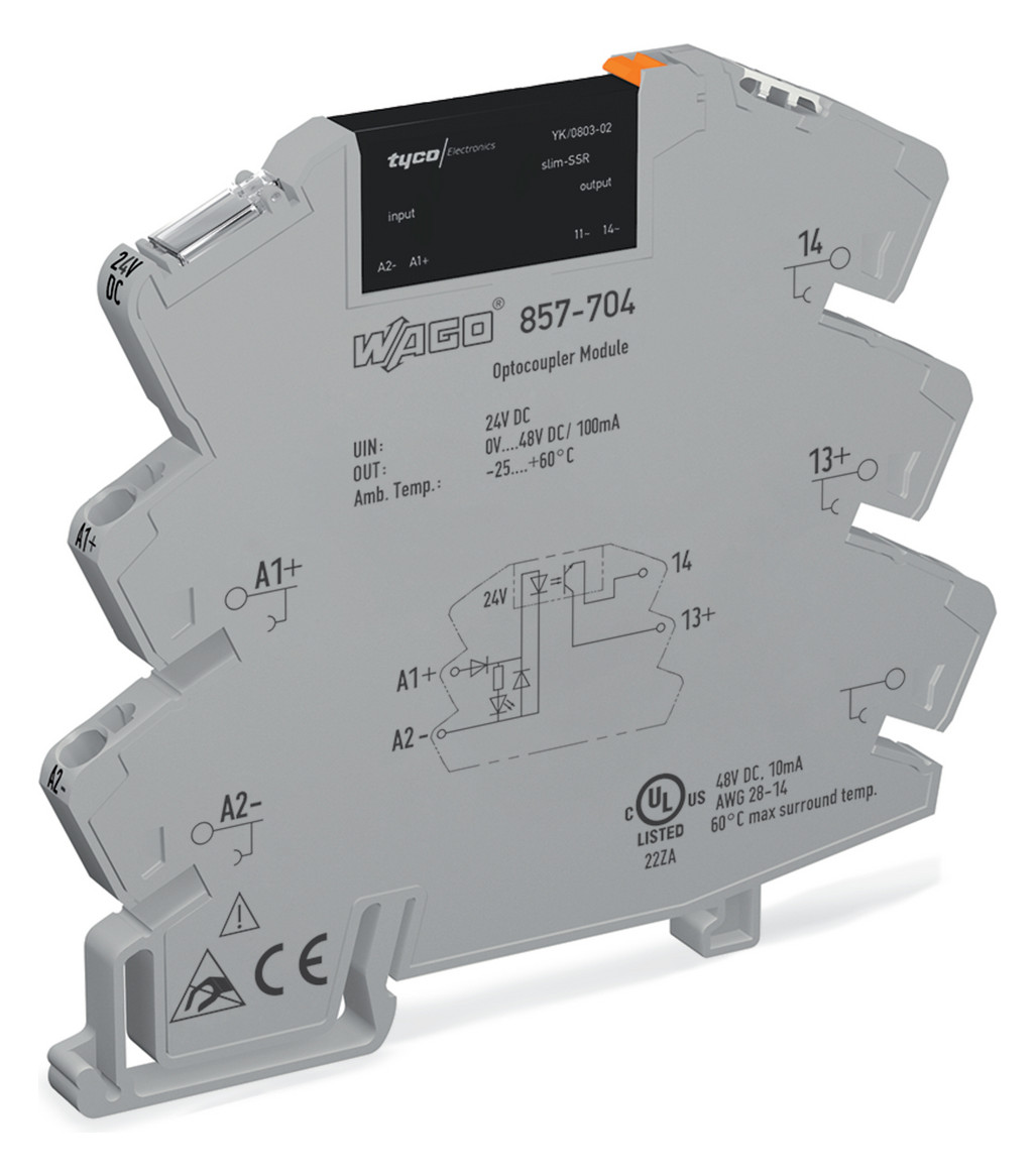 100St. WAGO 857-704 Solid-State-Relaismodul,Eingangsnennspan