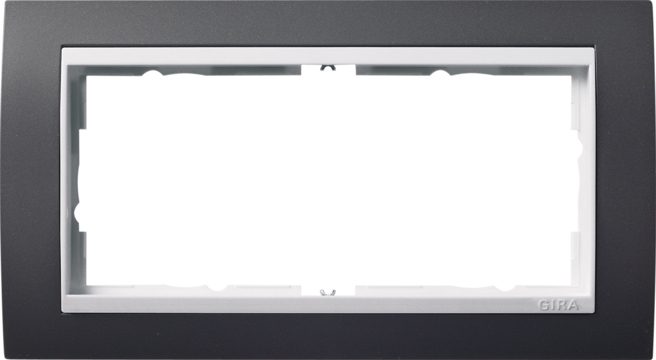 1St. Gira 1002328 Rahmen 2fach o.M. Zwischenr. RW Event Anthrazit