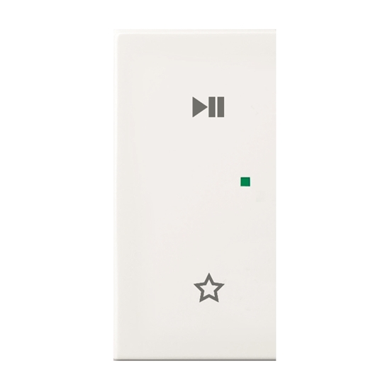 1St. Busch-Jaeger 6237-21-914 Wippe, 2-fach links, mit Symbol Play/Pause Busch-free@home alpinweiß