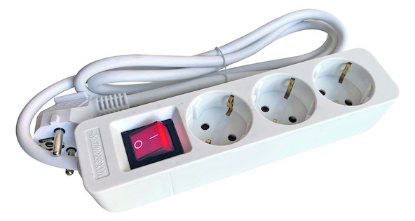 1St. Protec.class PTSDS 3W PTSDS 3w 3fach mit Schalter weiss