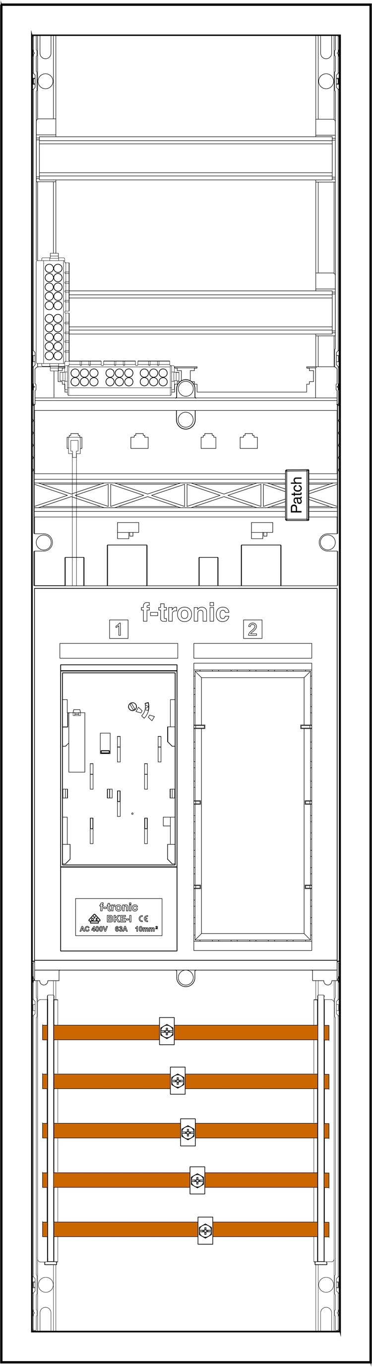1St. F-Tronic EHZ711DSRJ45 EHZ711DSRJ45, 1 ZP, DS, 1 R, 1 PPV5 7195012