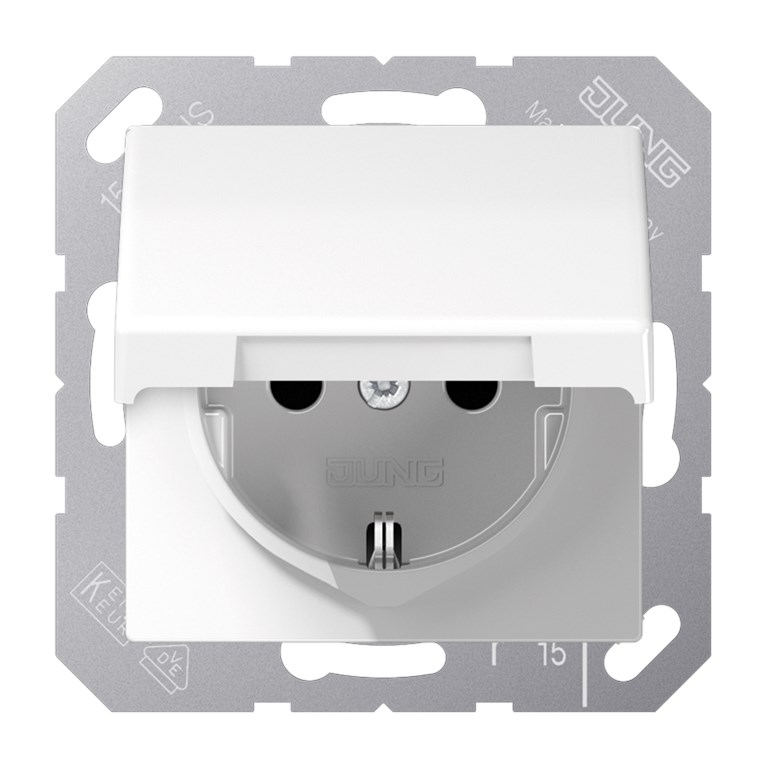 1St. Jung AS1520KIKLWW Schuko Steckdose mit Klappdeckel und integriertem erhöhten Berührungsschutz AS 1520 KIKL WW 1St. Jung AS1520KIKLWW Schuko Steckdose mit Klappdeckel und integriertem erhöhten Berührungsschutz AS 1520 KIKL WW