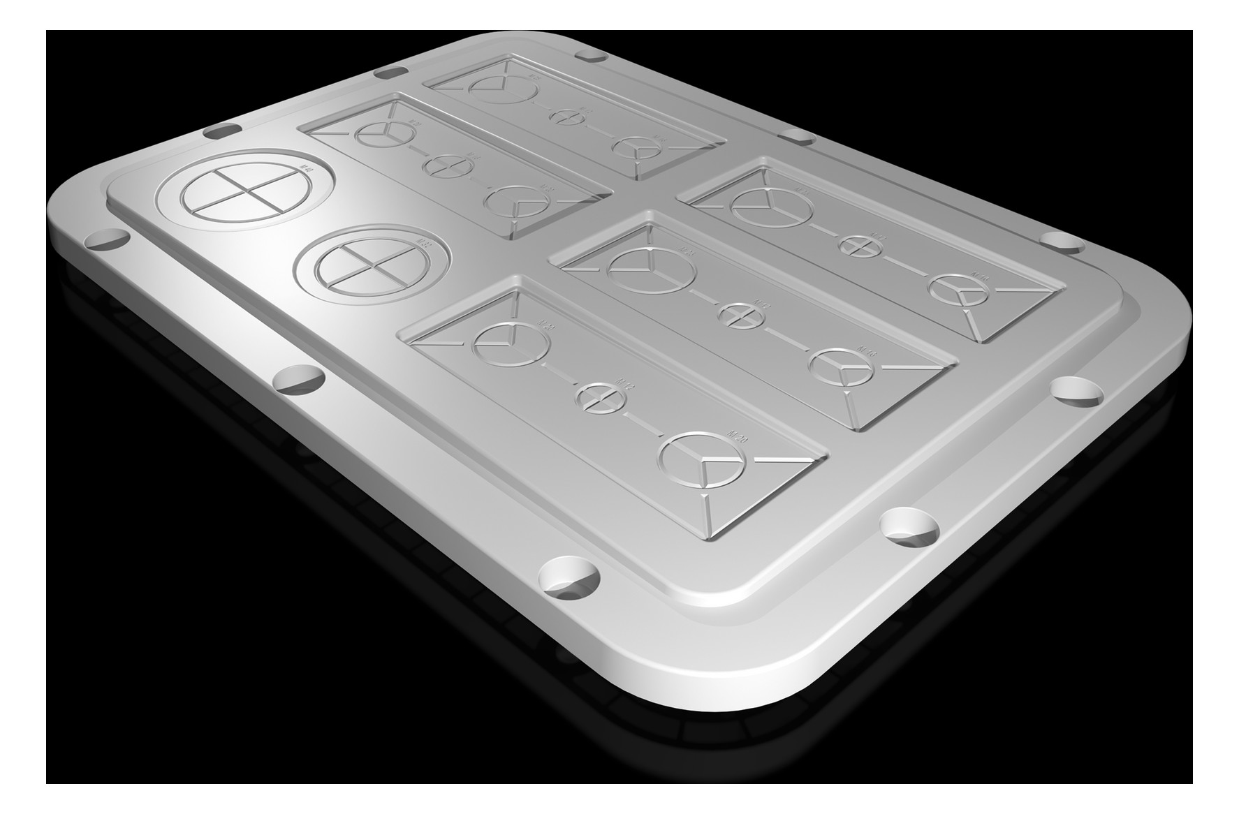 1St. Rittal AX 2565.200 Kunststoff-Flanschplatte, modular, metri AX2565200