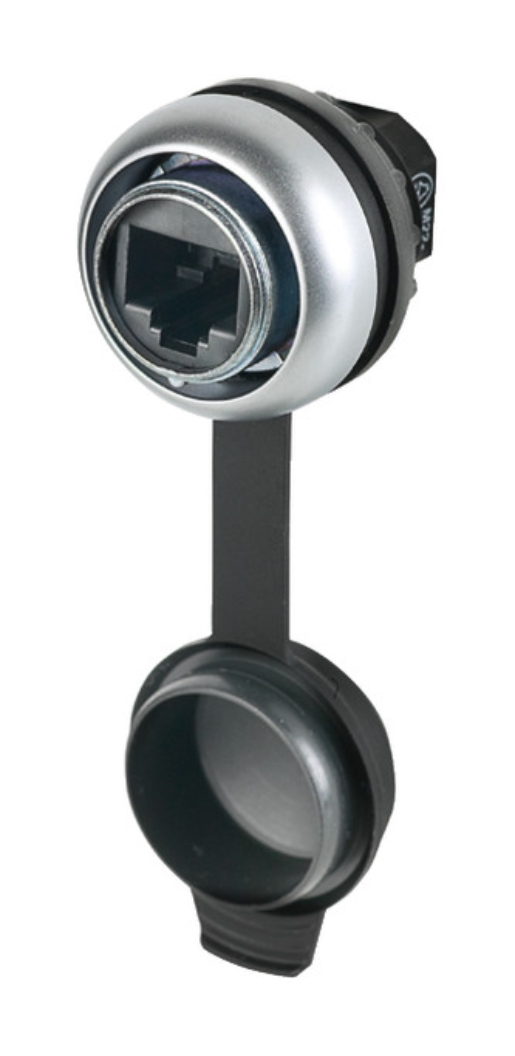 1St. Eaton 107413, Frontelement+ M22-RJ45-SA, Einbaubuchse RJ45