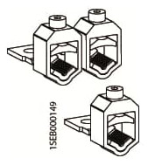 1St. ABB VC-ZLBM/ZHBM123 V-Klemmensatz (für M12 Ausführung) Kabelquerschnitt 16-300 mm² VPE 3 für Al/Cu 1SEP304446R0001