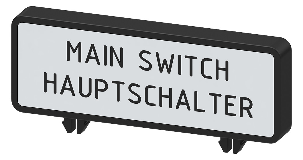1St. Siemens 3LD9286-1A Zusatzschild, Deutsch/Englisch, 47mmx17m