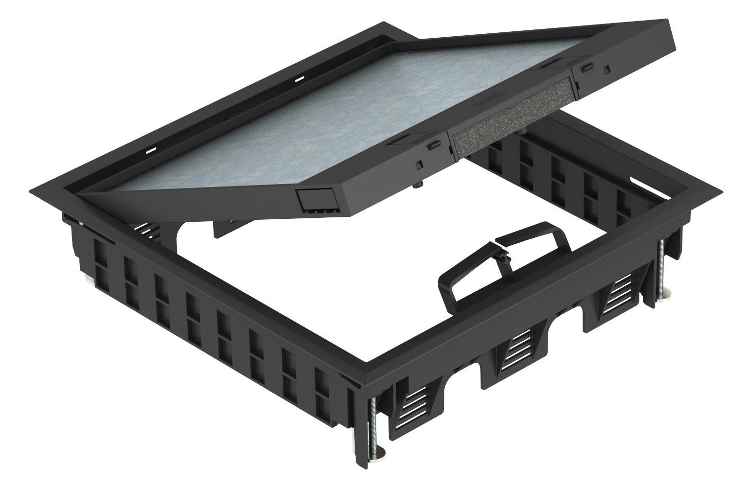 1St. OBO Bettermann GES9-3S U 9011 Geräteeinsatz für Universalmontage