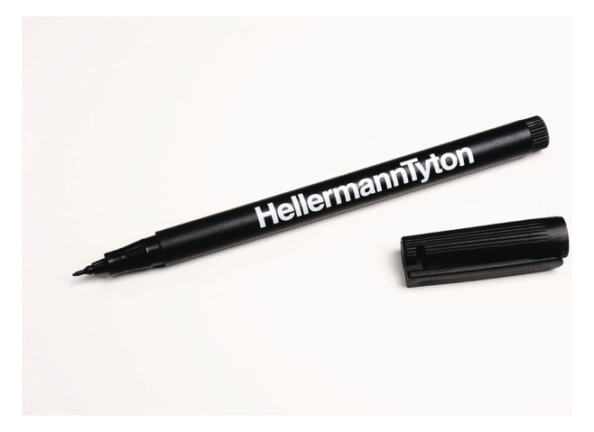 1St. Hellermann Tyton 500-50820 Markierstift T82S-BK, Schwarz Etui 2 Stück T82S-BK-PL-BK (2)