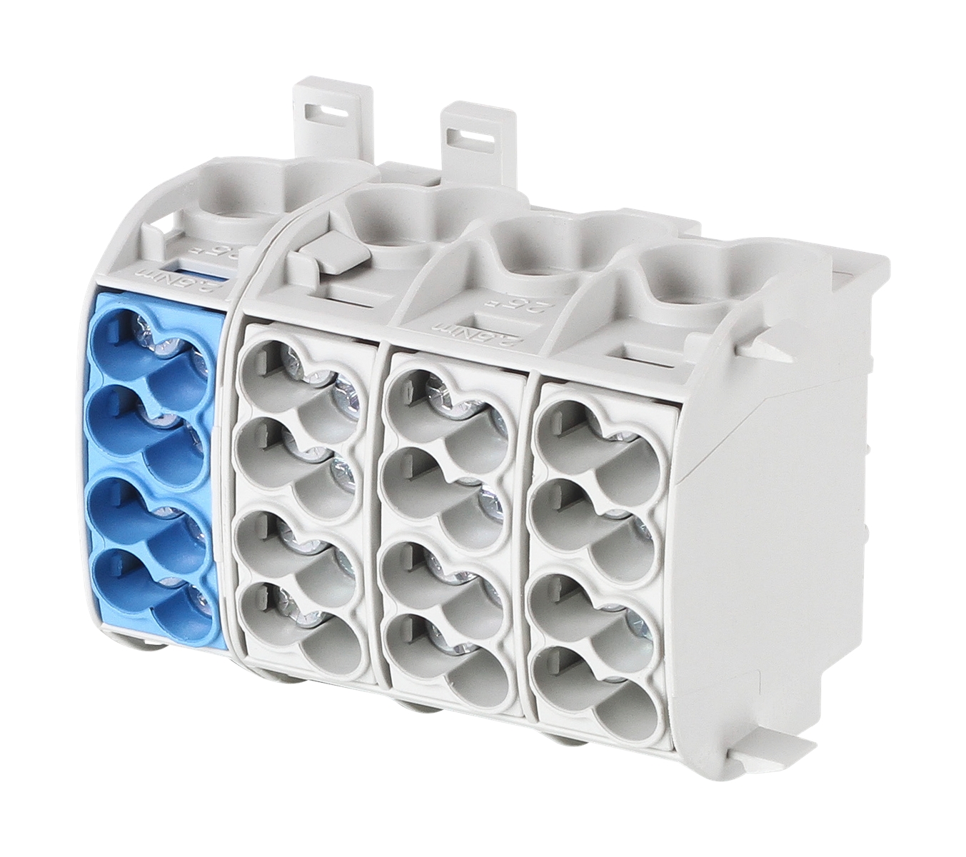 1St. F-Tronic HLAK4p25ALUgrbl Hauptleitungsabzweigklemme, 25mm², 4polig, CU/AL,grau/blau, HLAK4p25ALUgrbl 7730019