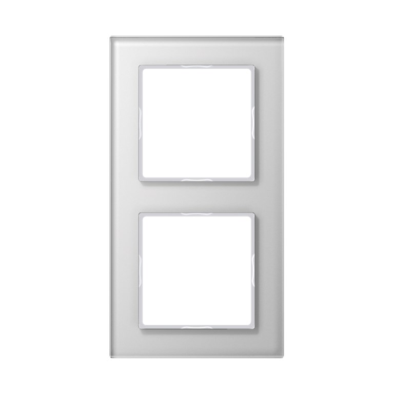 1St. Jung AC582GLWW Rahmen 2fach Glasrahmen Alpinweiß AC 582 GL WW