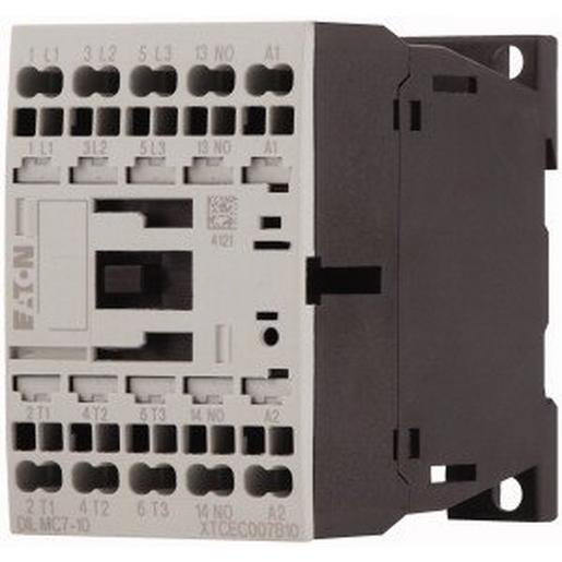 1St. Eaton 277404 Leistungsschütz, 3-polig, 380 V 400 V 3 kW, 1 S, 24 V DC, Gleichstrombetätigung, Federzugklemmen DILMC