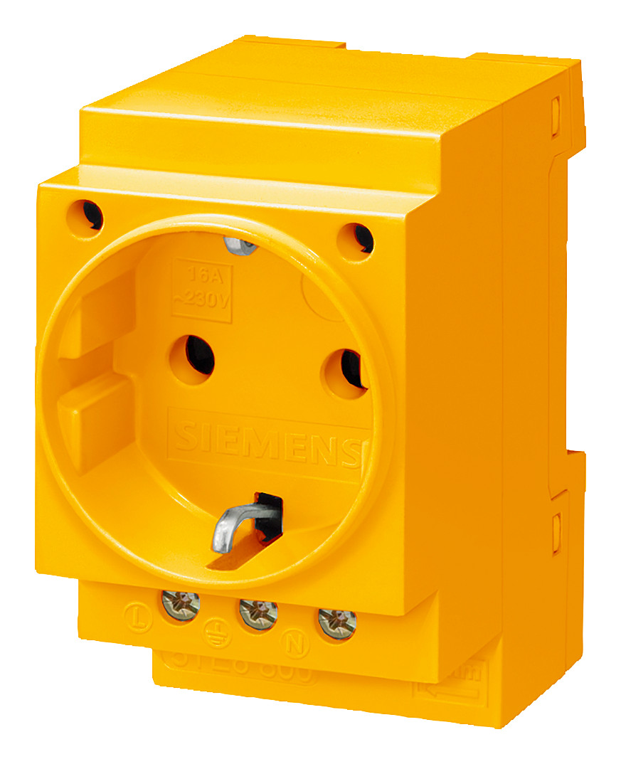 1St. Siemens 5TE6810 Steckdose 16A gelb nach DIN VDE 0