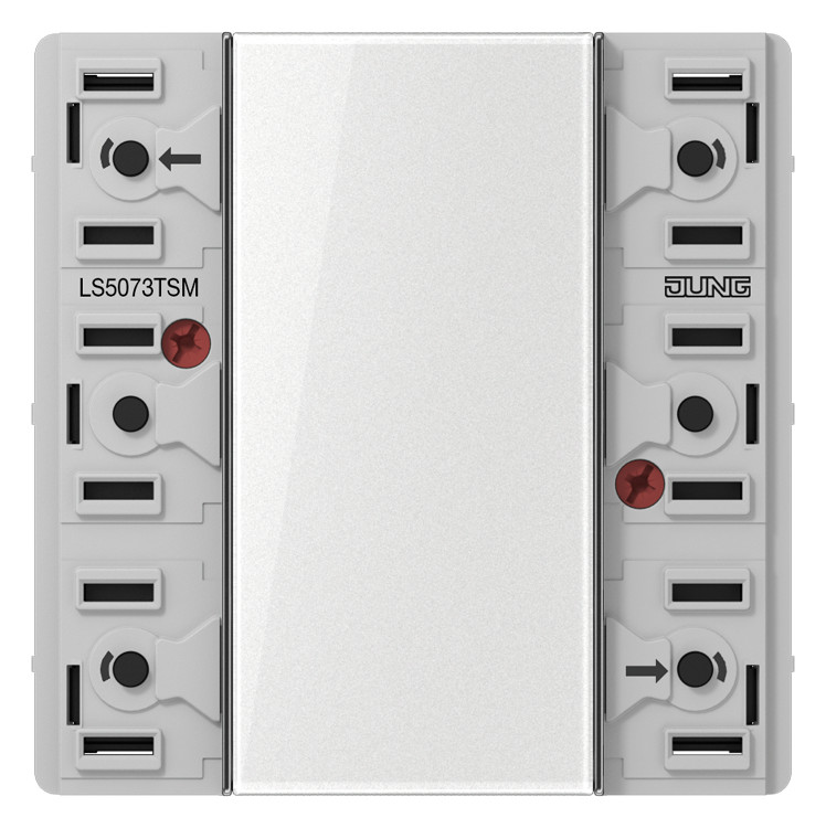 1St. Jung LS5073TSM KNX Tastsensor-Modul Standard 3fach Beschriftungsfeld integrierter Busankoppler LS 5073 TSM Tastsensor
