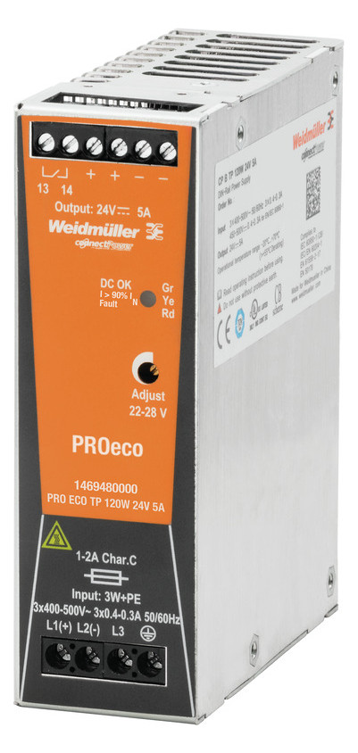 1St. Weidmüller Pro Eco 120W 12V 10A Stromversorgung Schaltnetzgerät 1469580000