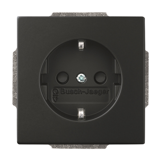 1St. Busch-Jaeger 20 EUC-885 Steckdosen-Einsatz Steckdose schwarz matt