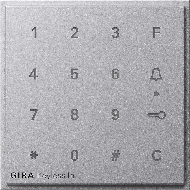 1St. Gira 851365 Aufsatz Codetastatur Gira TX_44 F Alu