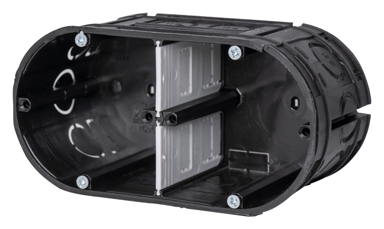 10St. F-Tronic UP20 UP Gerätedose massiv UP20, 2-fach, t=63mm 7310102