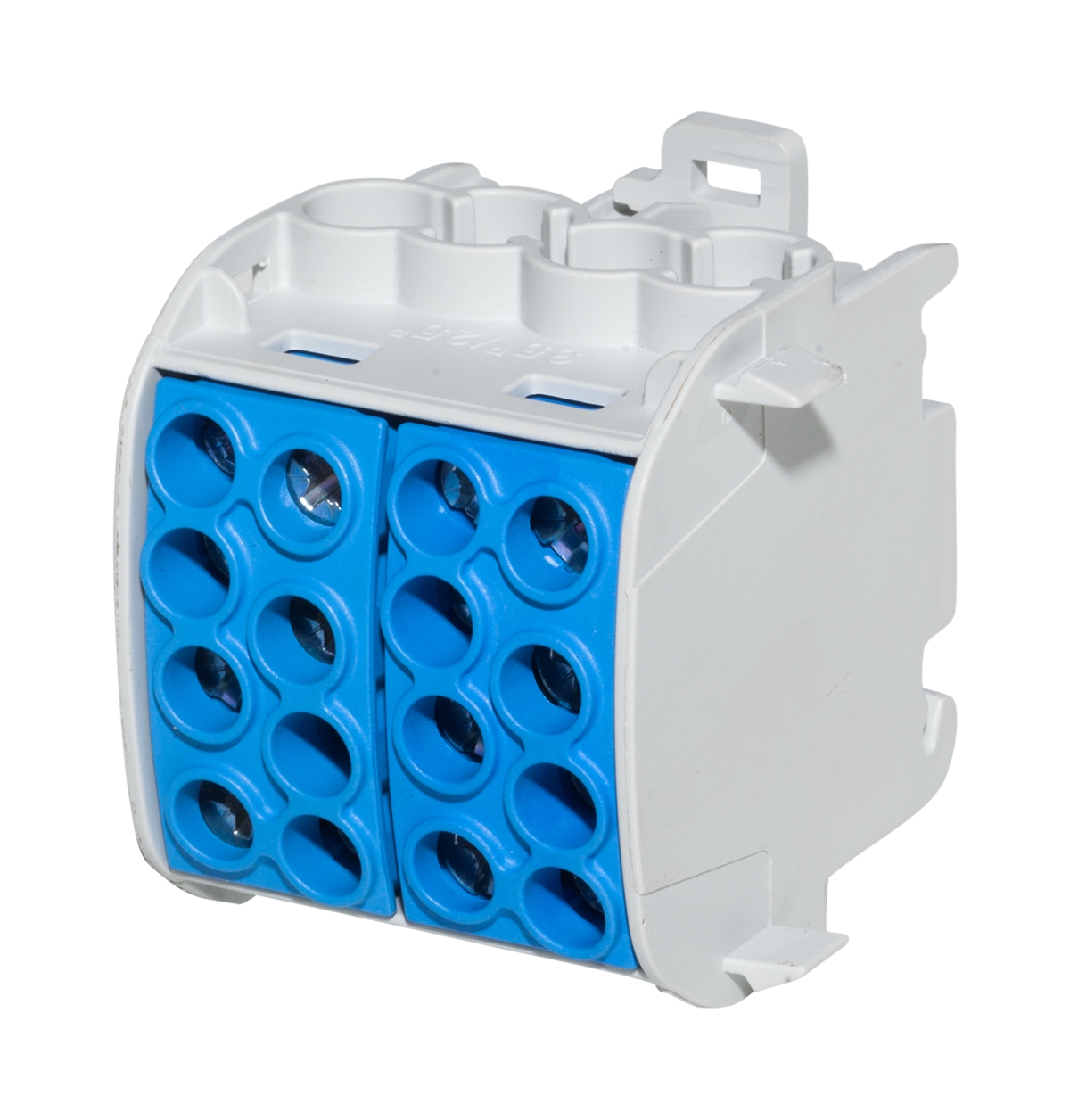 2St. F-Tronic HLAK1p35DALUbl Hauptleitungsabzweigklemme, 35mm², 1polig, CU/AL, blau, Doppelblock, HLAK1p35DALUbl 7730029