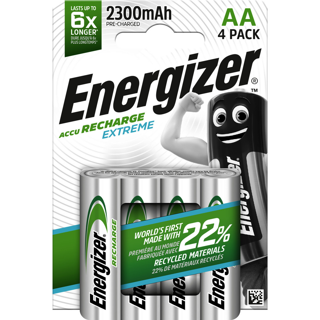 1St. Energizer HR6 2300 mAh (2 Stk Accu Rechargeable Extreme Mignon 1,2Volt
